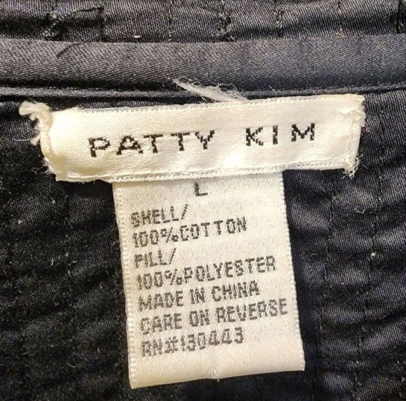 Patty Kim Women's Black and White Quilted  Houndstooth Jacket Size L - Picture 3 of 10